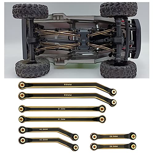 Higher Extra Clearance RC Links Linkage Set for 1/24th Axial SCX24 Deadbolt AXI90018 AXI00004 RC Crawler Car Upgrades Parts (Black) - color: Black