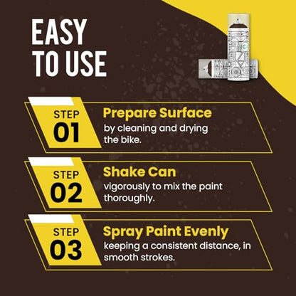 Spray.Bike Spray Paint - Brick Lane (Dark Brown) | Designed Mainly for Bicycles | Multi-Use Acrylic Spray Paint for Metal, Plastic | High Coverage Bike Paint, 400ml - color: Brick Lane