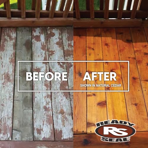 Ready Seal 7966104 5 gal Pail Exterior Wood Stain & Sealer, Light Oak - color: Light Oak, size: 5 Gallon
