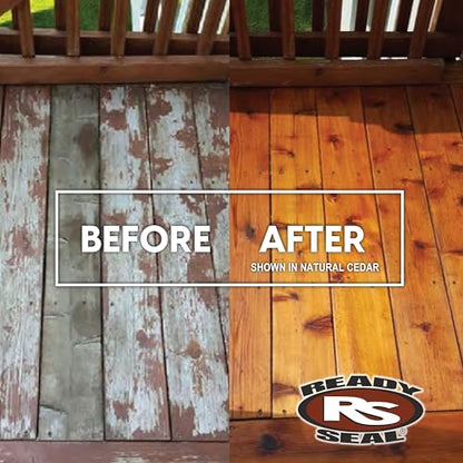 Ready Seal 7966104 5 gal Pail Exterior Wood Stain & Sealer, Light Oak - color: Light Oak, size: 5 Gallon