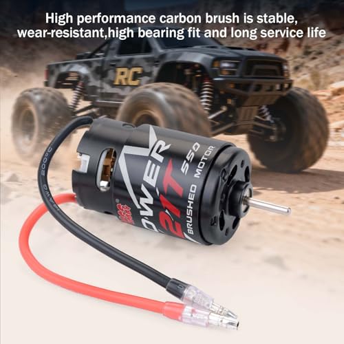 SurpassHobby Motor 550 Brushed Motor for 1/10 Scale RC Truck Traxxas Trx4 Redcat ARRMA AXIAL HSP HPI Wltoys Kyosho HELION (21T) - size: 21T