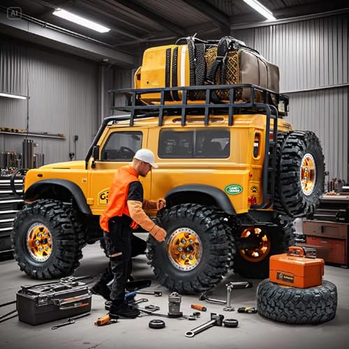 STMU 1.0in” Beadlock Wheel Tires Set for Axial SCX24 AX24 FCX24 Upgrade 1/24 RC Crawler Car (Gold and Silver) - color: Gold and Silver