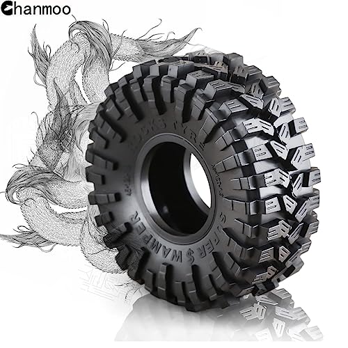 1.9 RC Crawler Tires 120mm With Foam Insert Soft Rubber 1/10 Scale Mud slingers Tyres For Traxxas TRX4 Axial SCX10 SCX10 II RC4WD D90 D110 TF2 Tamiya CC01 Gen8 1.9 Beadlock Wheel Rims 4PCS