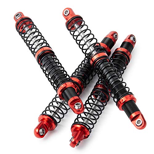 Que-T 4pcs Metal Shock Absorber Damper for 1/10 RC Crawler Car SCX10 D90 TRX4 TRX6 (115mm) - size: 115mm