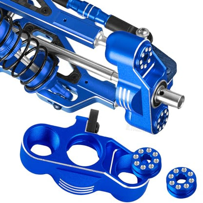 RC Aluminum Upgrades Part for 1/8 Typhon 6S BLX,1/7 Felony/Mojave/Infraction/Limitless 6S BLX,Front Knuckles Steering Blocks &Rear Hub Stub Axle Carriers Hops Up,Navy Blue - color: Navy Blue - (Upgrades)