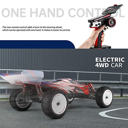 GoolRC WLtoys 124008 Brushless RC Cars for Adults, 1:12 Scale Remote Control Car, 4WD 60KM/H High Speed Racing Car, 2.4GHz All Terrains Off Road Buggy RTR with 11.1V 2000mAh Battery