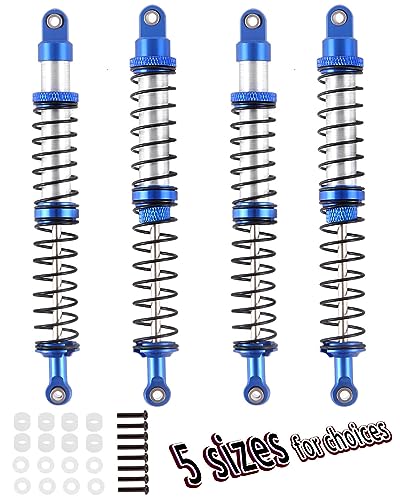 120mm 7075 Front Rear Shocks Absorber Damper Upgrades for 1/10 RC Hobby Cars,4PCS Aluminum Full Metal RC Shocks Absorber,Navy Blue - size: 120 MM (4.72 in)