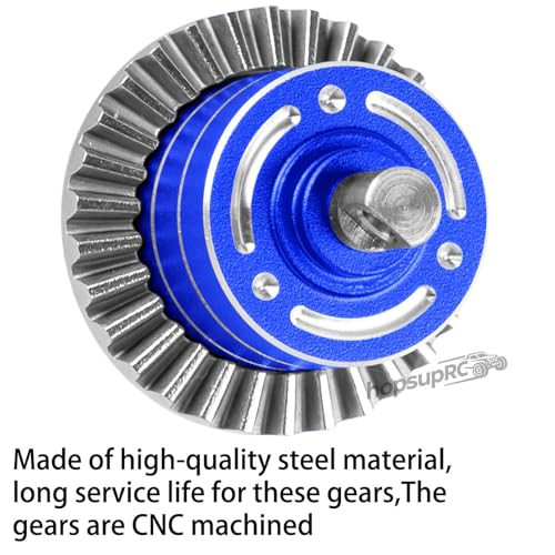 RC Front & Rear Diff Gear Upgrades Part for 1/14 MJX 14210 14211,Metal Rear Gears Differential Assembly,Replacement 16420G2,Navy Blue - color: Navy Blue(for 1/14)