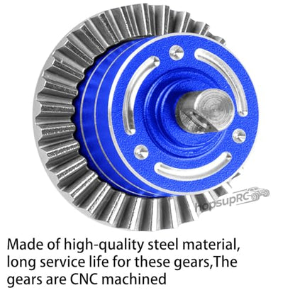 RC Front & Rear Diff Gear Upgrades Part for 1/14 MJX 14210 14211,Metal Rear Gears Differential Assembly,Replacement 16420G2,Navy Blue - color: Navy Blue(for 1/14)