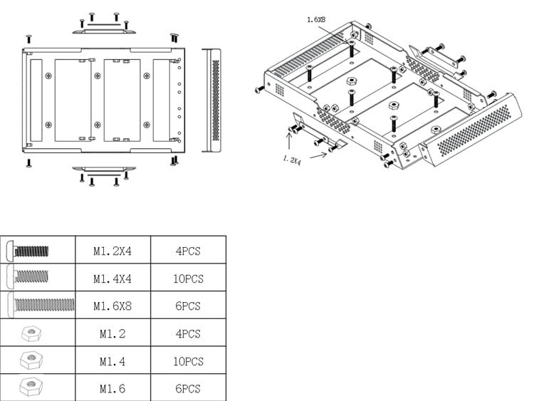 Palumma Metal Roof Luggage Rack Set for Traxxas 1/18 TRX-4M Bronco RC Crawler Car Upgrades