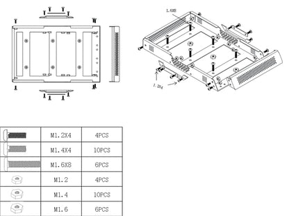 Palumma Metal Roof Luggage Rack Set for Traxxas 1/18 TRX-4M Bronco RC Crawler Car Upgrades