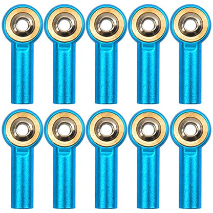 12Pack Vgoohobby Aluminum M4 Link Rod Tie Rod End Ball Head Joint Holder CW 26mm Compatible with Axial Redcat HPI Traxxas HSP 1/10 RC Car Truck Buggy Crawler (Blue) - color: Blue