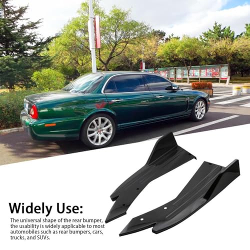 Front Bumper Lip Chin Splitter Spoiler Compatible with 69"-73" Width Car + Rocker Panels Guard Side Extension Splitter Side Skirts Body Kit Rear Bumper Lip Diffuser (Black with Red) - color: 69"-73" Black with Red