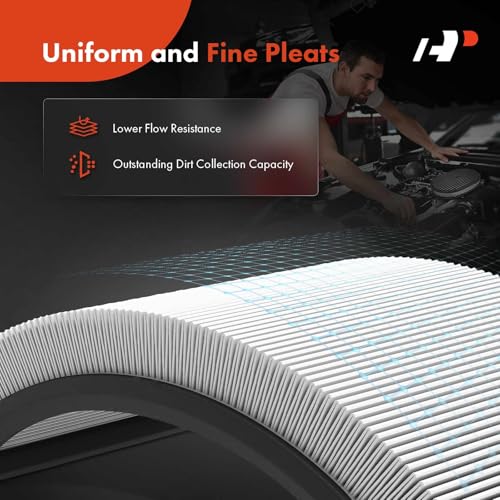 A-Premium Universal Air Cleaner Filter Assembly | 14" x 3", Round Chrome, with Recessed Style Base Air Cleaner