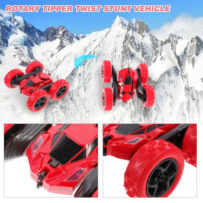 Abaodam Double-Sided Rc Off-Road Stunt Car with Flips High-Speed Rotation Material for Birthday Multi-Action Remote Control Vehicle for Indoor Outdoor Use