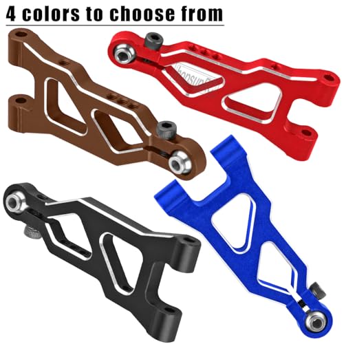 RC Suspension Arms Upgrades Parts for 1/16 Mojave Grom 223S DSC 4X4 RTR,1/16 Mojave Grom 4X4 RTR,Aluminum Front Rear Suspension A Arms Set Hops Up,Replace ARA330839+ARA330840,Red - color: Red(suspension Arms)