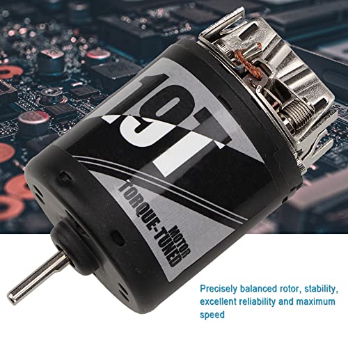 540 Brushed Motor with Replaceable Carbon Brush, High Torque RC Car Motor, 1/10 Scale Brush Motor for Axial Crawler, Durable Metal Construction with Super Large Bearing (TM54-19T) - size: TM54-19T