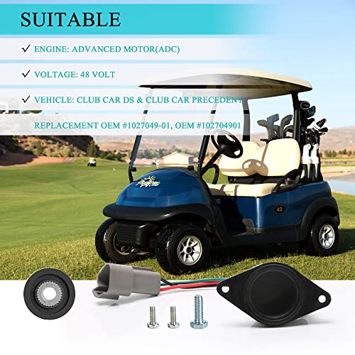 Golf Cart Speed Sensor for Club Car DS/Precedent/Tempo 48V IQ High Speed Motor Magnet Upgrade for ADC (2004-up) - Replaces OEM 102704901 102265601