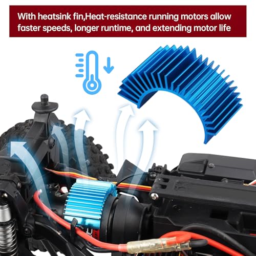 HobbyPark 35T Motor 550 Brushed Electric Engine w/Heatsink for 1/10 RC Crawler Cars Traxxas TRX4 TRX6 Axial SCX10 Redcat Gen7 Gen8 RC4WD - size: 35T