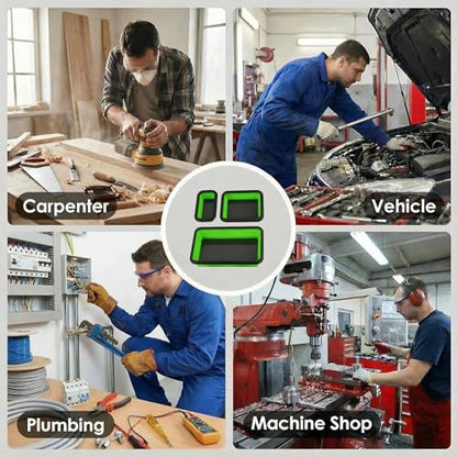 Collapsible Magnetic Parts Tray Set, 3 Sizes, Green - color: Green