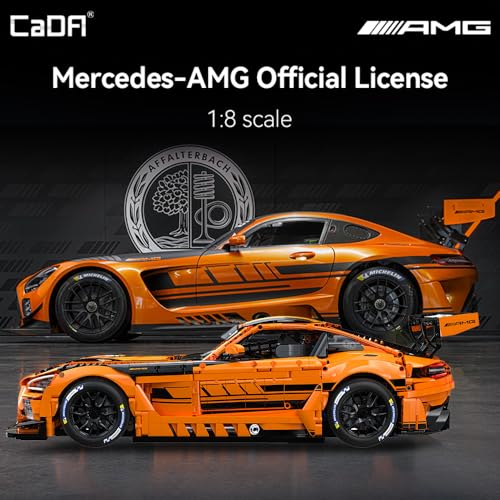CaDA Master C64008W Mercedes-AMG GT3 Building Set,1:8 Scale – 5466 PCS Officially Licensed Supercar Model, Large Race Car Building Blocks Kit for Adults & Teens