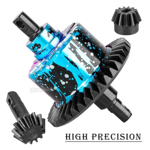 Front Rear 37T Differential Gear Upgrades Part for 1/10 Slash 4X4 (VXL)/Rustler 4X4 (VXL)/Stampede 4X4 (VXL)/Jato 4X4 (VXL) 4WD,XO-1,RC Steel #45 Diff Set Hop Ups,Colorful(Blue Pink Tone) - color: Colorful(blue Pink Tone) - (37t Differential)