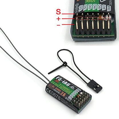 FLYSKY FS-i6 6CH 2.4GHz Radio System RC Transmitter Controller w/FS-iA6 Receiver for RC Helicopter Plane Quadcopter Glide (Mode_2)