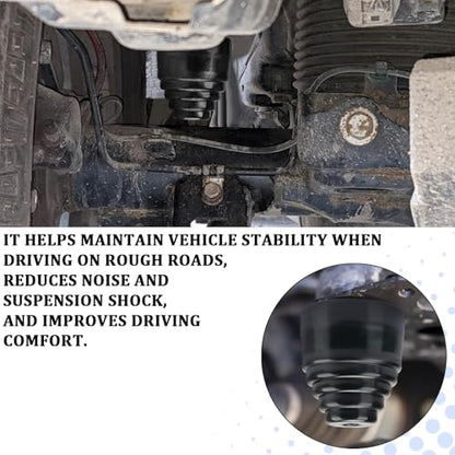 2PCS Bump Stopper Rubber Bump Stop Rear Suspension Kit Universal Air Ride Suspension kit with Nuts 9.9101G for Cars, Trucks and Off-Road All Purpose Bumps Stop Rear Leaf Spring Bumpers Shock