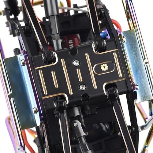 Brass Chassis Skid Plate 15g Weights for Axial AX24 XC-1 1/24 RC Crawler Car Upgrade Parts,Black Coating