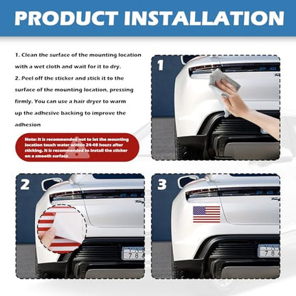 American Flag Stickers and Decals in 5 Sizes,10.1x7.3 Car Sticker American Flag Decal with 12 Stickers/1 Sheet for Car Decor,Self-Adhesive Americans Flags Sticker Cars Decals