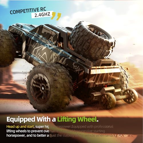 【Modular battery】All Terrain 2.4GHz 1/16 RTR Brushless Fast RC Cars, Max 42mph Electric Off-Road RC Truck, 4X4 Remote Control Car High-Speed Offroad RC Truggy speedy outdoor fun hobby for Adult