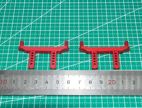 Body Post Compatible with SCY 16101 16102 16103 1/16 Parts RC Car F/R Body Pillars Front Rear Aluminum Alloy Upgrade Replace(Red) - color: Red