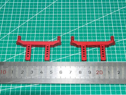 Body Post Compatible with SCY 16101 16102 16103 1/16 Parts RC Car F/R Body Pillars Front Rear Aluminum Alloy Upgrade Replace(Red) - color: Red