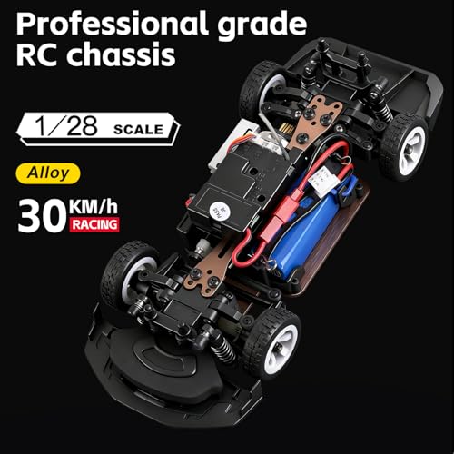 WLtoys 284191 RC Drift Cars, 1:28 Scale 4WD RTR High Speed 30KPH Racing Car | Drifting Car with LED Light and Gyroscope, Professional Chassi, Independent suspension, 2.4G RC Car with Dedicated Drift Tire