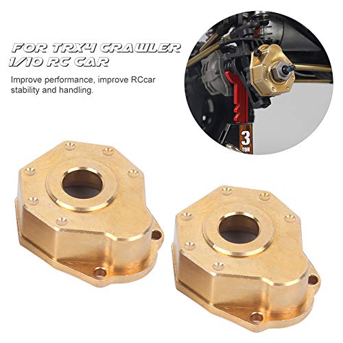 Front Back Portal Axle Universal Axle Case Cover Brass Weight Heavy Duty Brass Steering Knuckle Portal Cover for TRX4 Crawler 1/10 RC Car