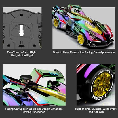 RC Drift Car, 2.4GHz 4WD Spray Remote Control Car, High Speed RC Sport Toy Cars Racing Vehicle with LED Lights and Drifting Tires for Adults