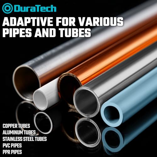 DURATECH Inner & Outer Tubing and Pipe Reamer, Pipe Deburring Tool | Pipe Blevering Tool, Ideal for Copper, Stainless Steel, PVC, Brass, Aluminum, Soft Metal Pipes from 1/4" to 1-1/4" O.D. - size: Small