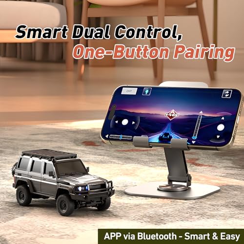 1:43 Scale RC Crawler, HB-R43 Mini 4WD Off-Road RC Jeep Car RTR for Adults Hobby Gifts Toys - color: Light Gray