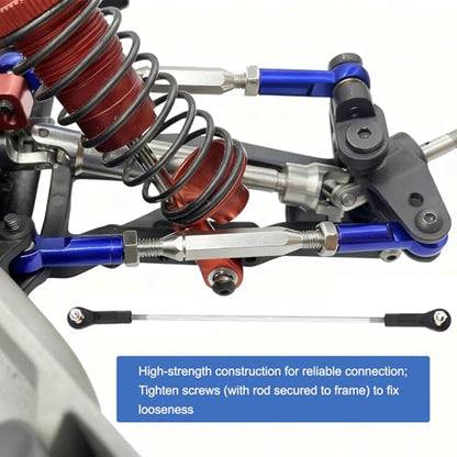 MECCANIXITY 2Pcs Adjustable Turnbuckles Camber Link 154-164mm Turnbuckle | Rod Steering Servo Linkage, with M3 Ball Head Rod Ends, for RC Car Replace Parts - size: 154-164mm