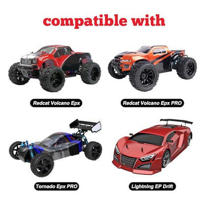Hobbypark Aluminum Front C-hub Caster Blocks & Steering Knuckle for Volcano Epx/Pro RC 1/10 Monster Truck,Replacement of 102210 10221 (Purple)