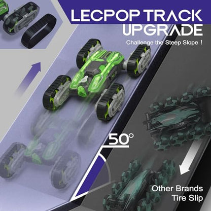 LECPOP 8WD Remote Control Car, 2.4GHz Gesture Sensing RC Stunt Car Double-Sided Driving Climbing Toy for Kids 9 10 11 12 Year Old Christmas Birthday Gifts, RC Cars Toys for Ages 6 7 8-13 14 Boys Girls