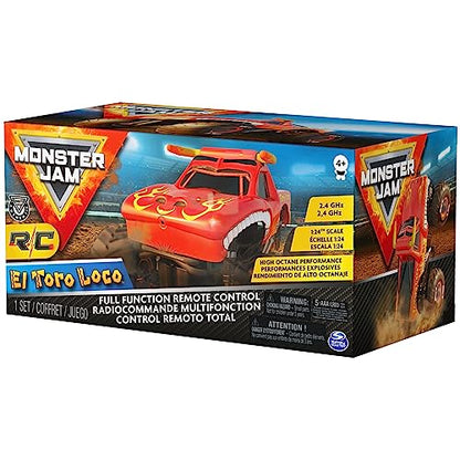 Monster Jam Official El Toro Loco RC Truck, 1:24 Scale | Remote Control Truck Toy, Durable Construction, Authentic Design, Easy to Use Remote, Pretend Play Gifts for Kids Ages 4+ - style: El Toro Loco