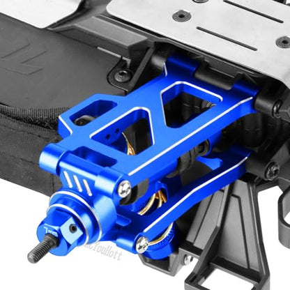 RC Aluminum Caster Block & Steering Blocks & Rear Stub Axle Carriers & Steering Bellcranks Upgrades Part for 1/16 Mini Maxx 4WD (Car Model:#107154-1#108046-1#108164-1#108076-1),Navy Blue - color: Navy Blue-(for 1/16）