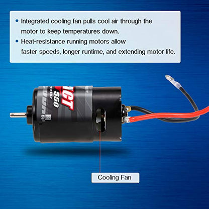 Globact 550 35T Brushed Motor for 1/10 RC Crawler TRX4 SCX10 Redcat RC4WD - size: 35T