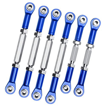 HobbyPark Steel Turnbuckles and Aluminum Camber Links Rod Ends Toe Links Set Linkage for Arrma 1/8 Typhon Mega 4x4 Option Parts (6PCS) (Navy Blue) - color: Navy Blue