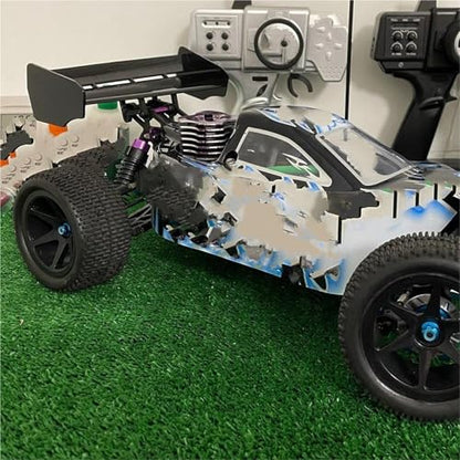 RC Car Parts for HSP 94106 94107 94166 S279 1/10 RC Tail Wing Soft Plastic Rear Spoiler RC Racing Car Parts Off Road Buggy Truck Replacement Car Accessories(Black) - color: Black