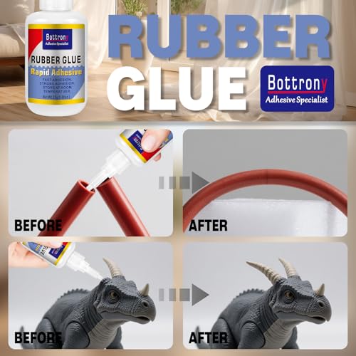 2-Pack Rubber Glue, Strong Flexible & Waterproof Super Glue for Rubber Repair, Heavy-Duty Adhesive for RC Tires, Shoe Soles, Seals, Hoses, Motorcycle Grips & Automotive Parts - size: 2 Pack