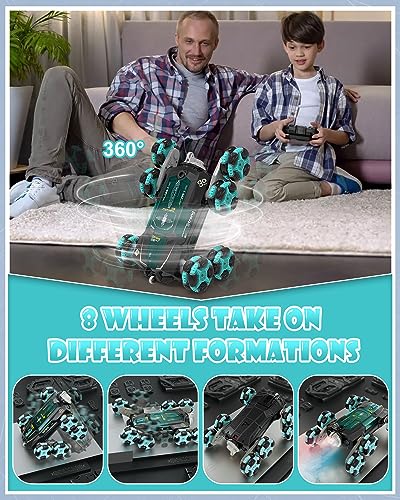 8Wd Gesture Sensing Rc Car Toys for Boy Age 8-13,2.4Ghz Remote Control Car,Racing Drift Double-Sided Stunt Car,Coolest Birthday Gift Ideas Easter Toys for Boys Girls Kids 8 9 10 11 12+ Year - style: Modern