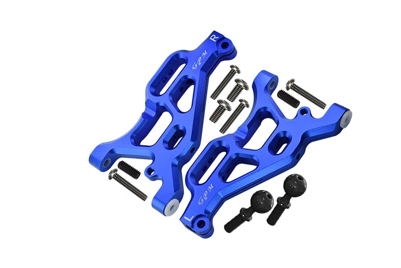 GPM For Arrma LIMITLESS/INFRACTION/TYPHON Upgrade Parts Aluminum Front Lower Arms - 2Pc Set Blue