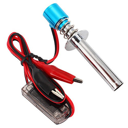 Blue Electronic Glow Plug Starter Igniter 6V-24V for RC Boat Car Nitro 4WD
